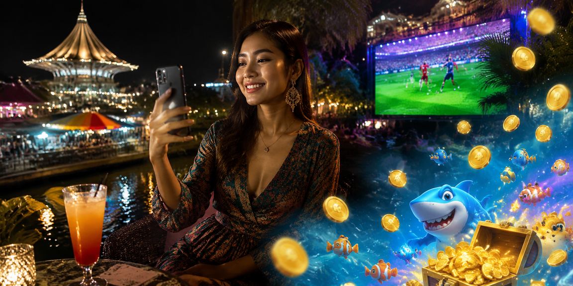 Pertaruhan bola sepak di Kuching dengan gaya Melayu tradisional yang meriah
